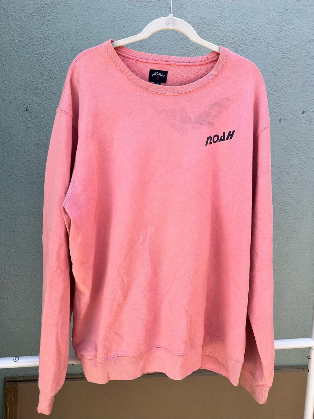 Noah NYC Pink Graphic Crewneck Sweatshirt
